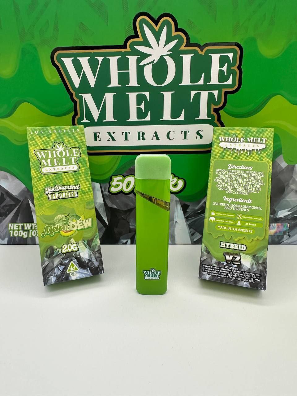 Buy Whole Melts Extracts Disposable Melon Dew